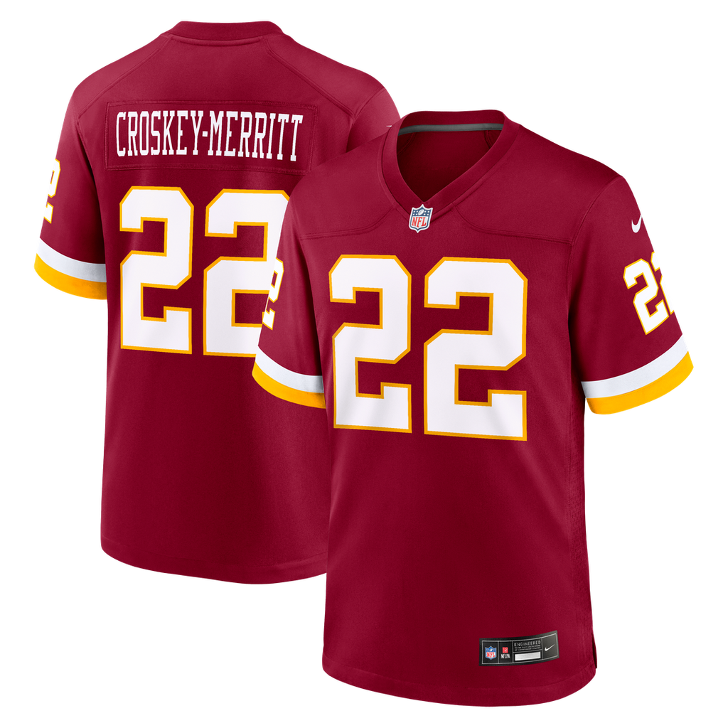 Washington Commanders Jacory Croskey-Merritt Nike Hail Raiser Alternate Game Jersey - Black