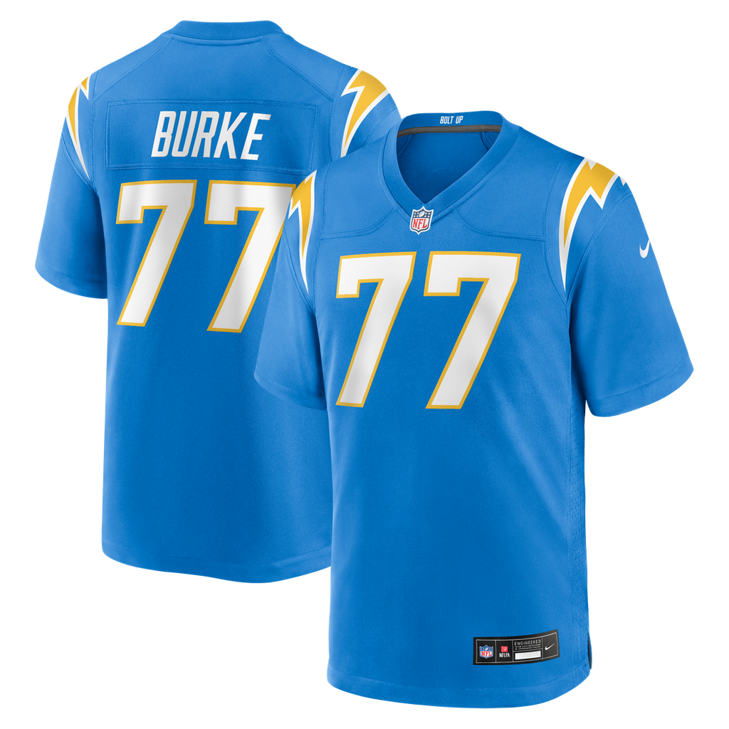 Los Angeles Chargers Travis Burke Nike Team Game Jersey - Powder Blue
