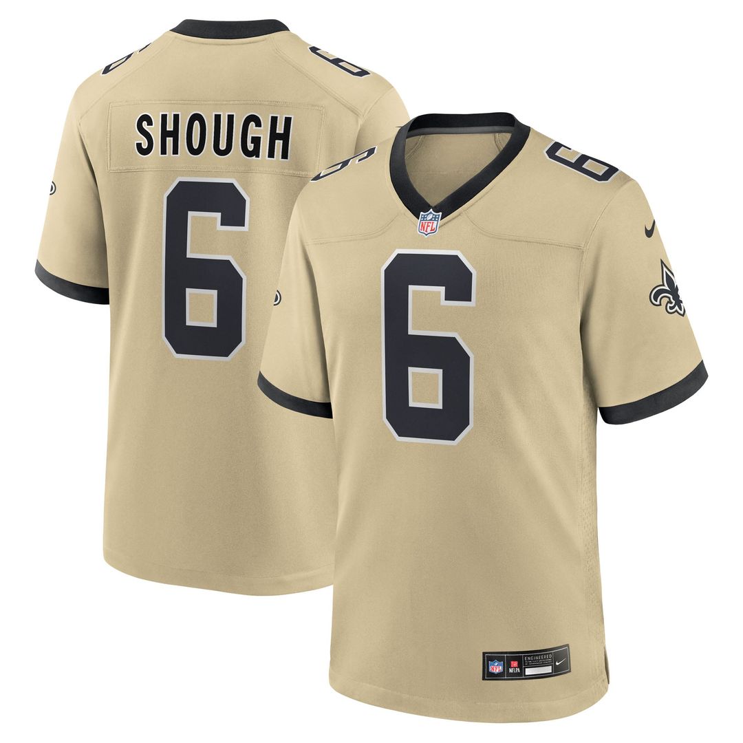 New Orleans Saints Tyler Shough Nike Game Jersey - Black