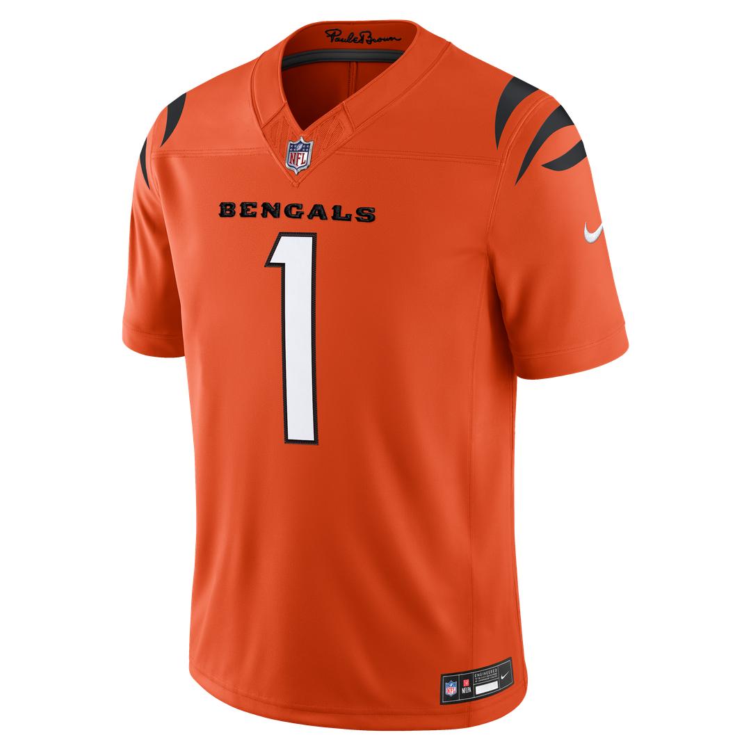Cincinnati Bengals Ja'Marr Chase Nike Alternate Vapor F.U.S.E. Stitched Limited Jersey - Orange