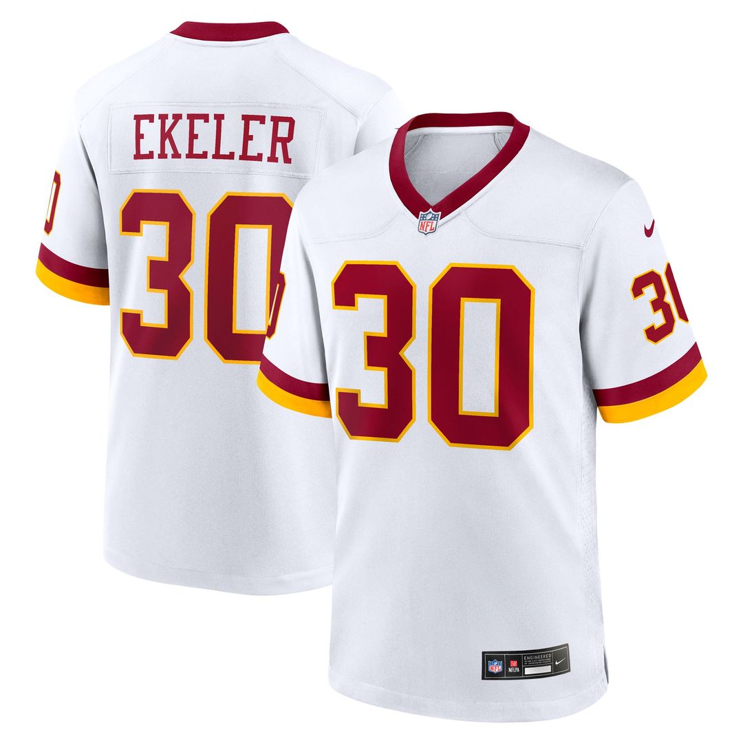 Washington Commanders Austin Ekeler Nike Game Super Bowl Era Jersey - White