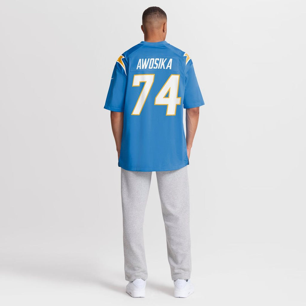 Los Angeles Chargers Kayode Awosika Nike Team Game Jersey - Powder Blue