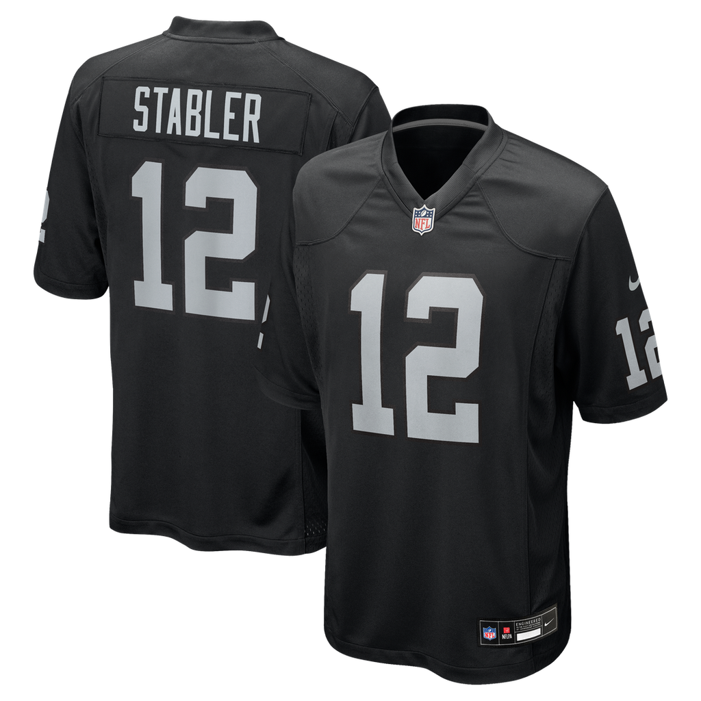 Las Vegas Raiders Ken Stabler Nike Game Retired Player Jersey - Black