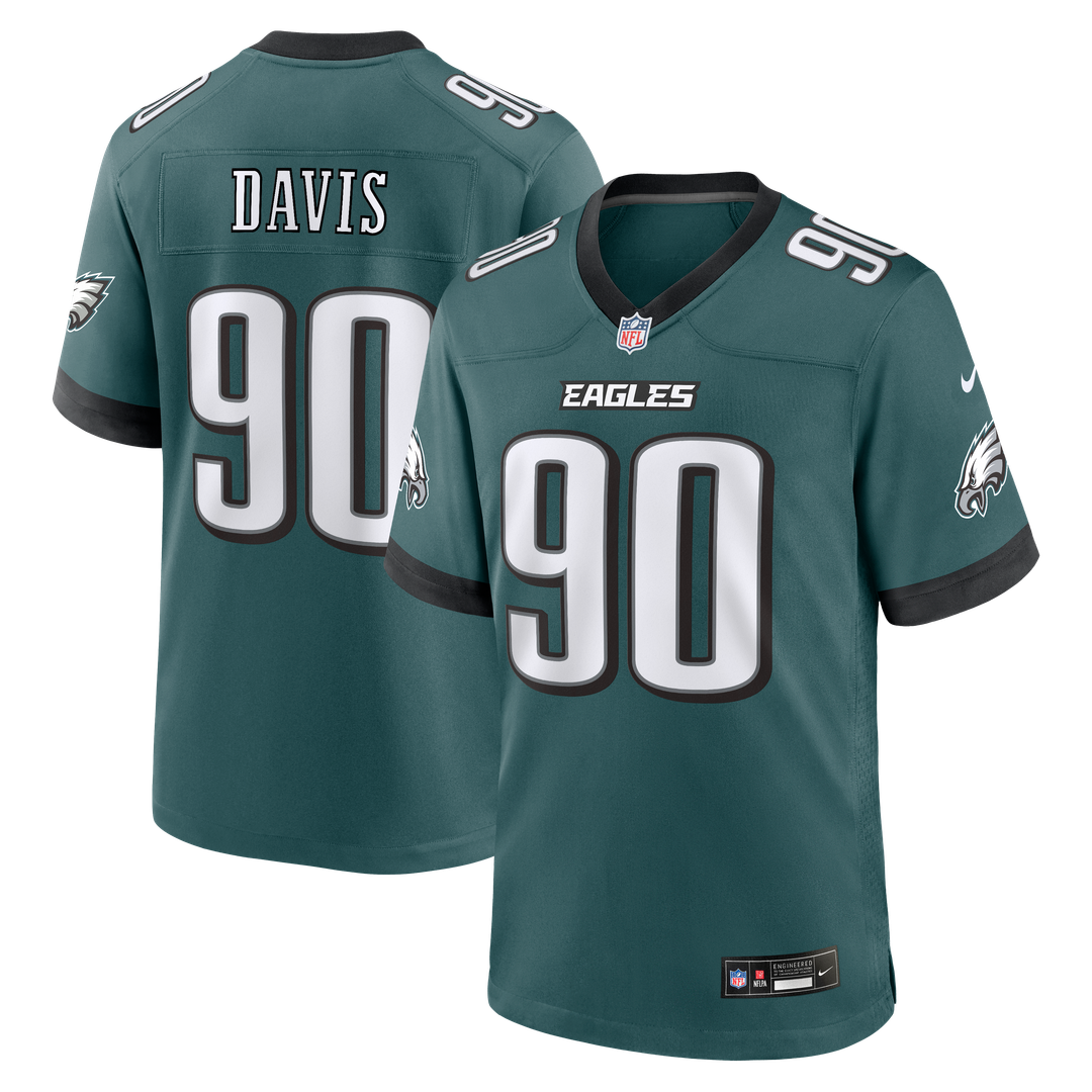 Philadelphia Eagles Jordan Davis Nike Alternate Game Jersey - Kelly Green