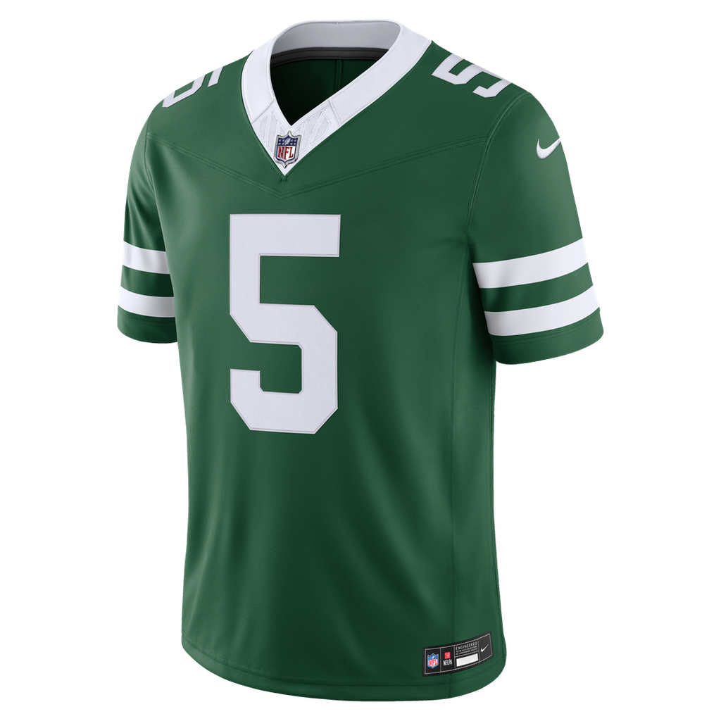 New York Jets Garrett Wilson Nike Team Vapor F.U.S.E. Stitched Limited Jersey - Legacy Green