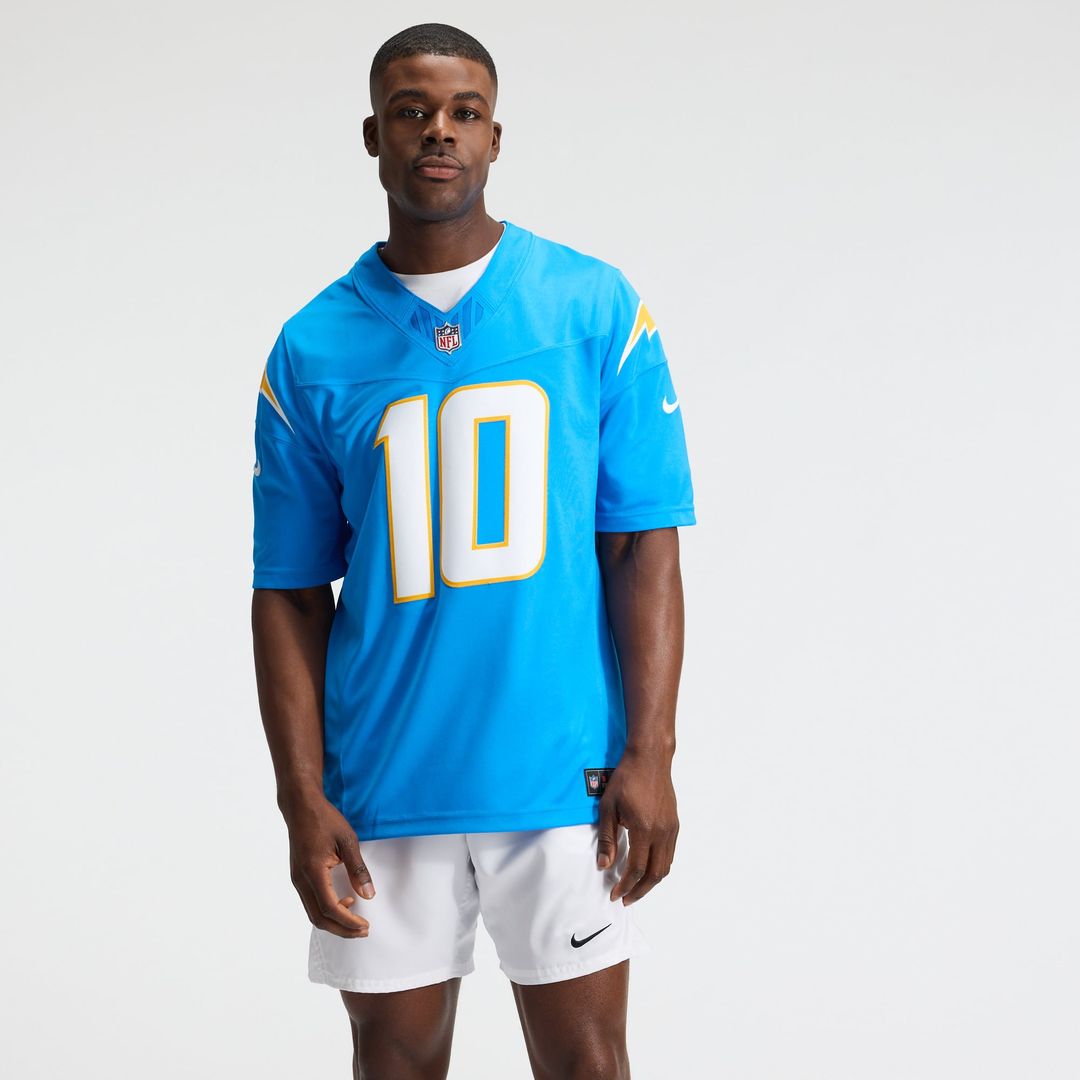 Los Angeles Chargers Justin Herbert Nike Team Vapor F.U.S.E. Stitched Limited Jersey - Powder Blue