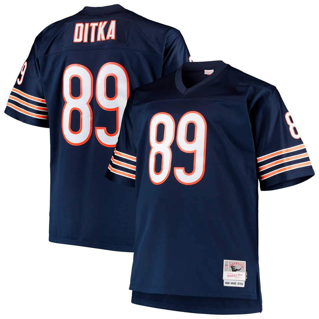 Chicago Bears Mike Ditka Mitchell & Ness Big & Tall 1966 Retired Player Replica Jersey - Navy