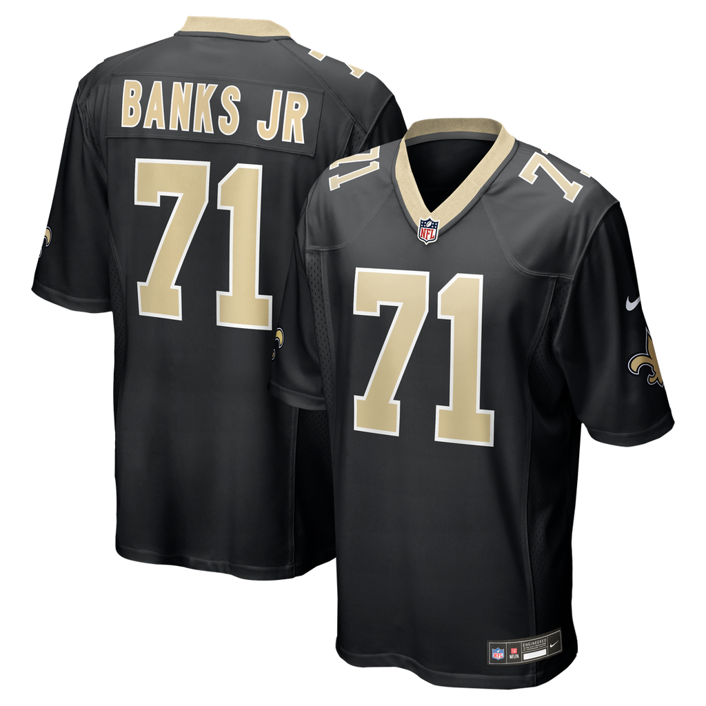 New Orleans Saints Kelvin Banks Jr. Nike Game Player Jersey - Black
