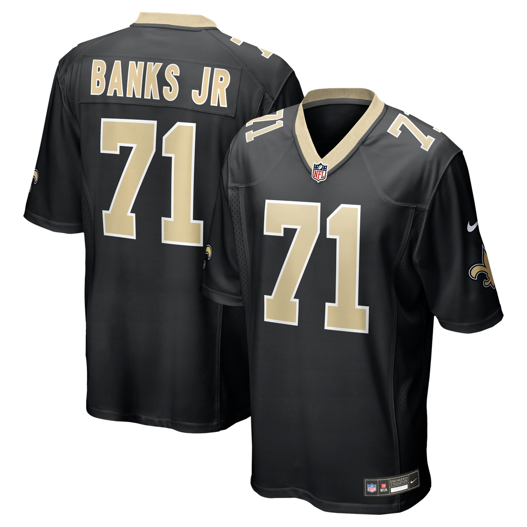 New Orleans Saints Kelvin Banks Jr. Nike Game Player Jersey - Black