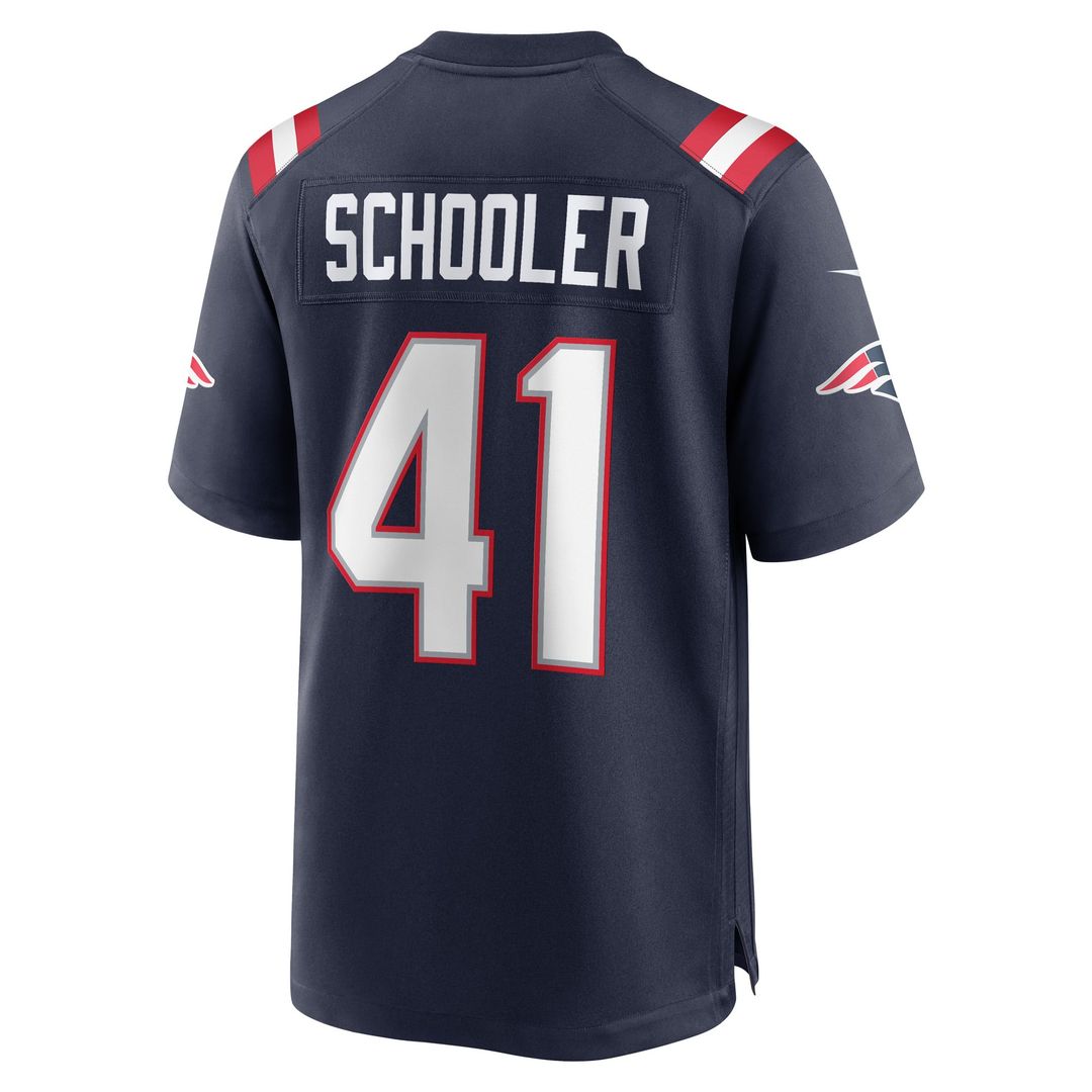 New England Patriots Brenden Schooler Nike Game Player Jersey - Navy