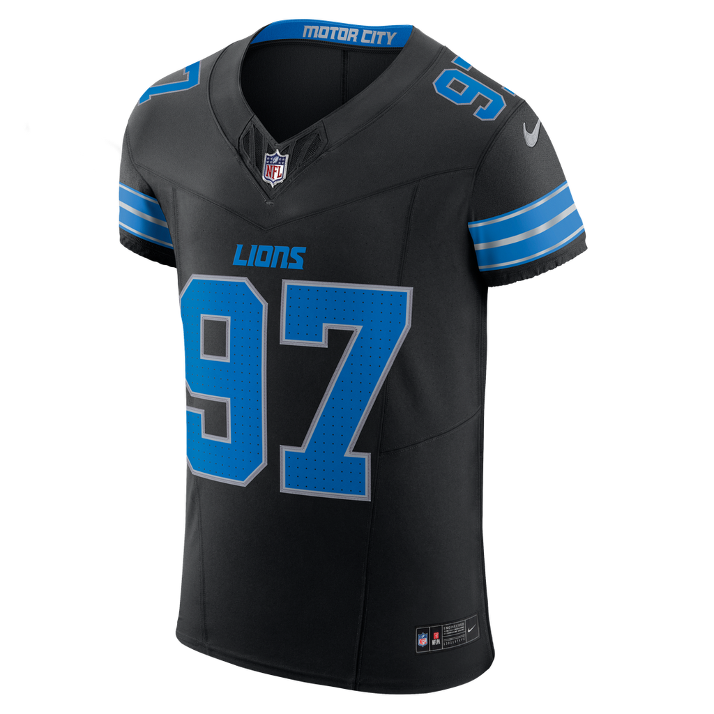 Detroit Lions Aidan Hutchinson Nike Alternate Vapor F.U.S.E. Elite Jersey - Black