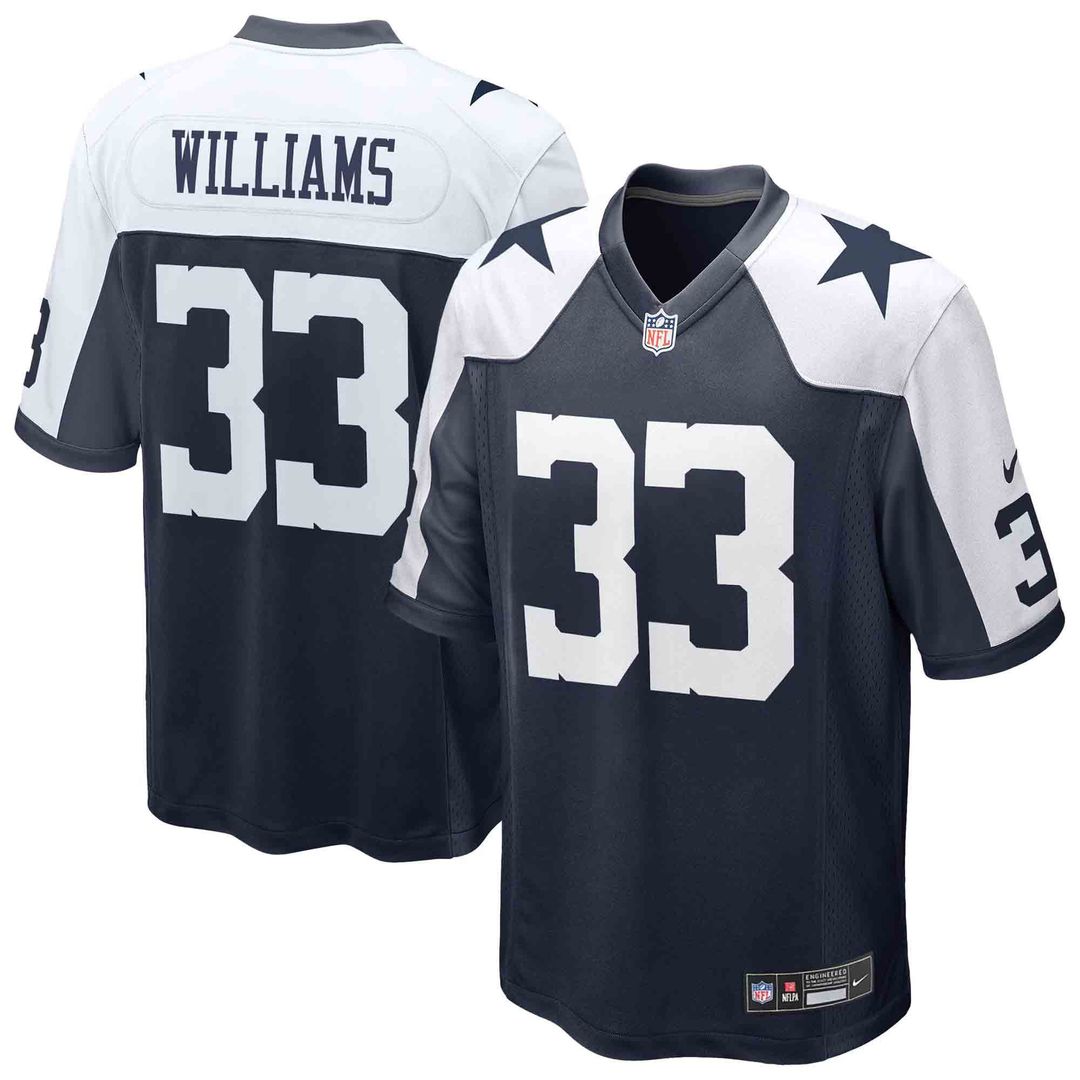 Dallas Cowboys Javonte Williams Nike Alternate Game Jersey - Navy