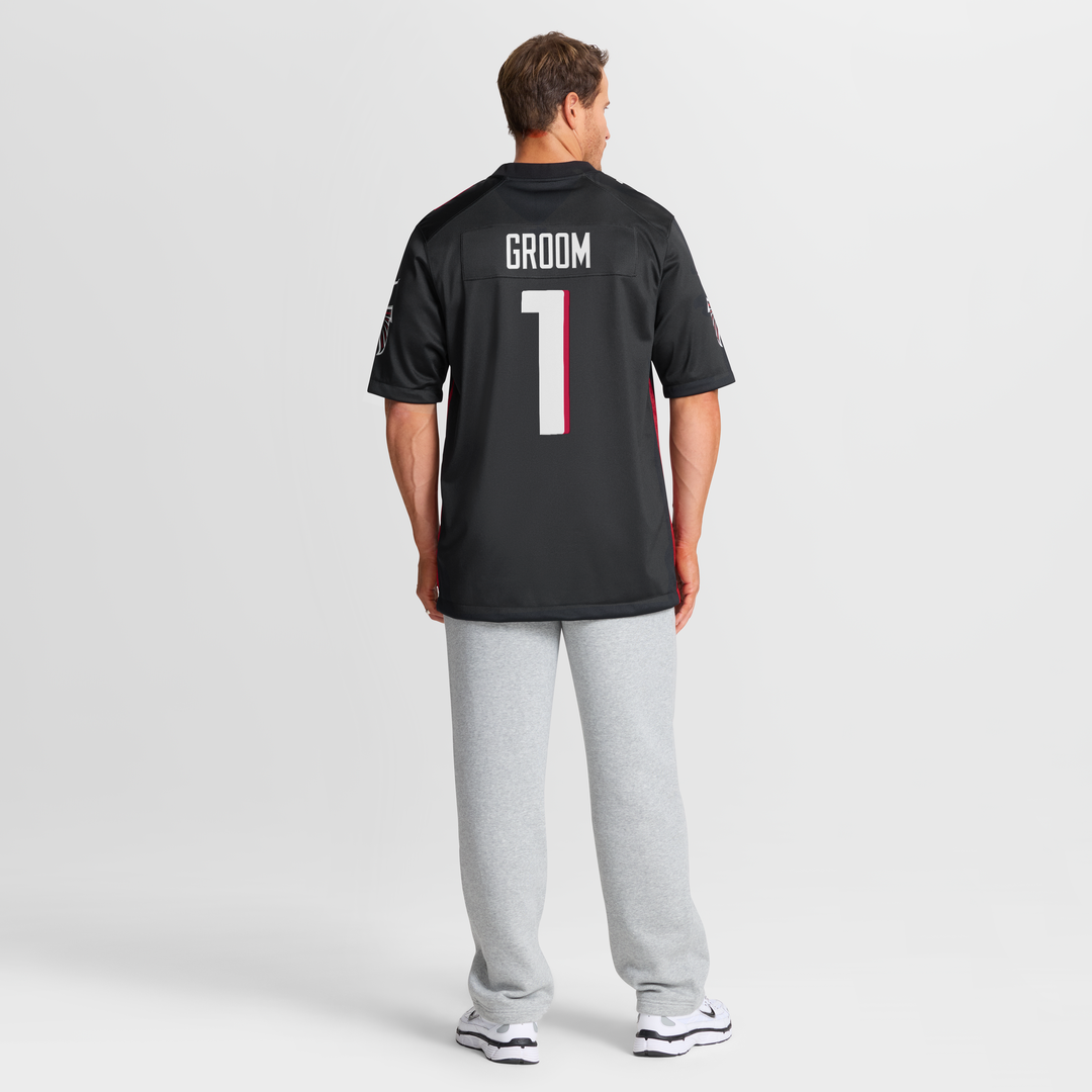 Atlanta Falcons Number 1 Groom Nike Game Jersey - Black