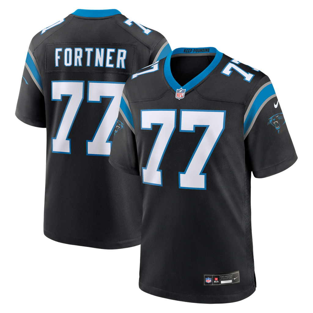 Carolina Panthers Luke Fortner Nike Team Game Jersey - Black