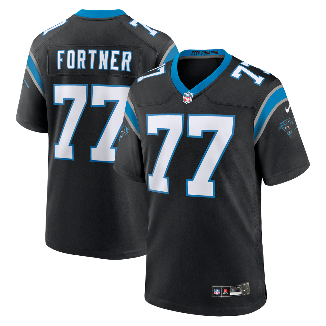 Carolina Panthers Luke Fortner Nike Team Game Jersey - Black