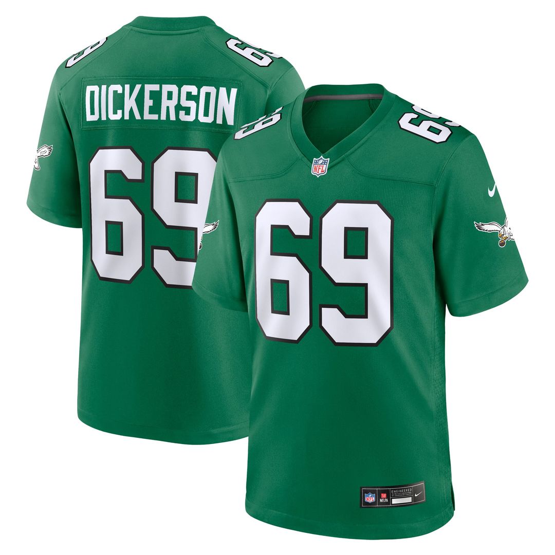 Philadelphia Eagles Landon Dickerson Nike Alternate Game Jersey - Kelly Green