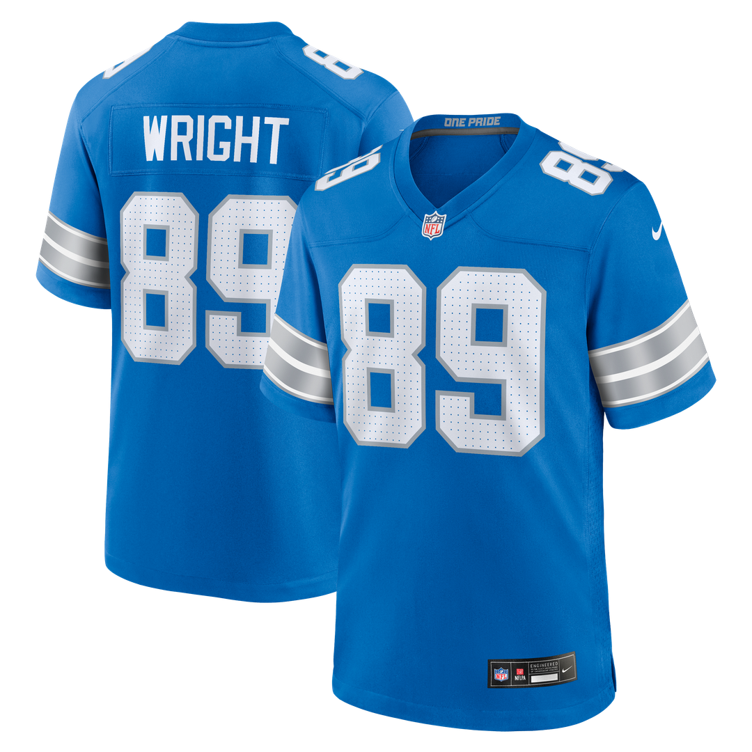 Detroit Lions Brock Wright Nike Team Game Jersey - Blue