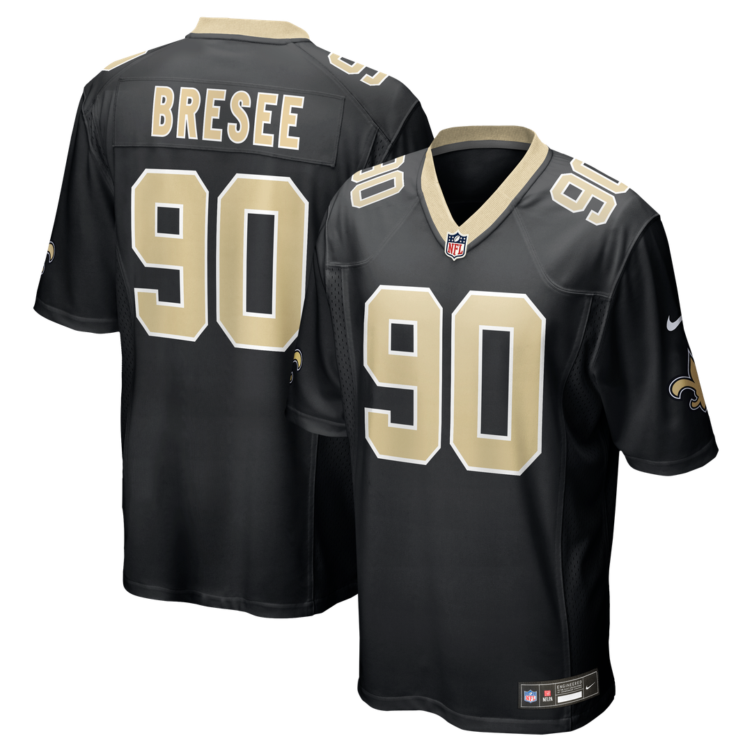 New Orleans Saints Bryan Bresee Nike Game Jersey - Black