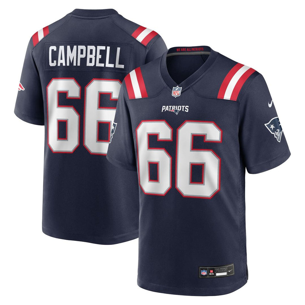 New England Patriots Will Campbell Nike Team Game Jersey - Navy