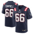 New England Patriots Will Campbell Nike Team Game Jersey - Navy