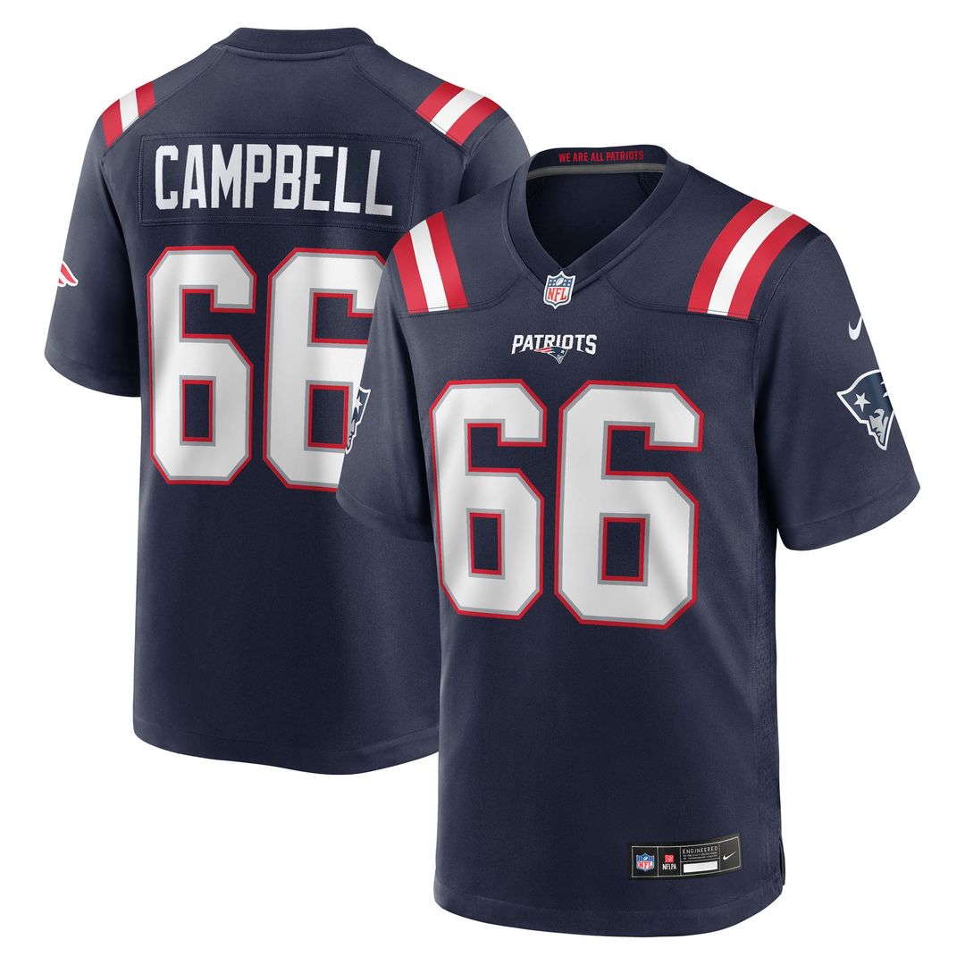 New England Patriots Will Campbell Nike Team Game Jersey - Navy