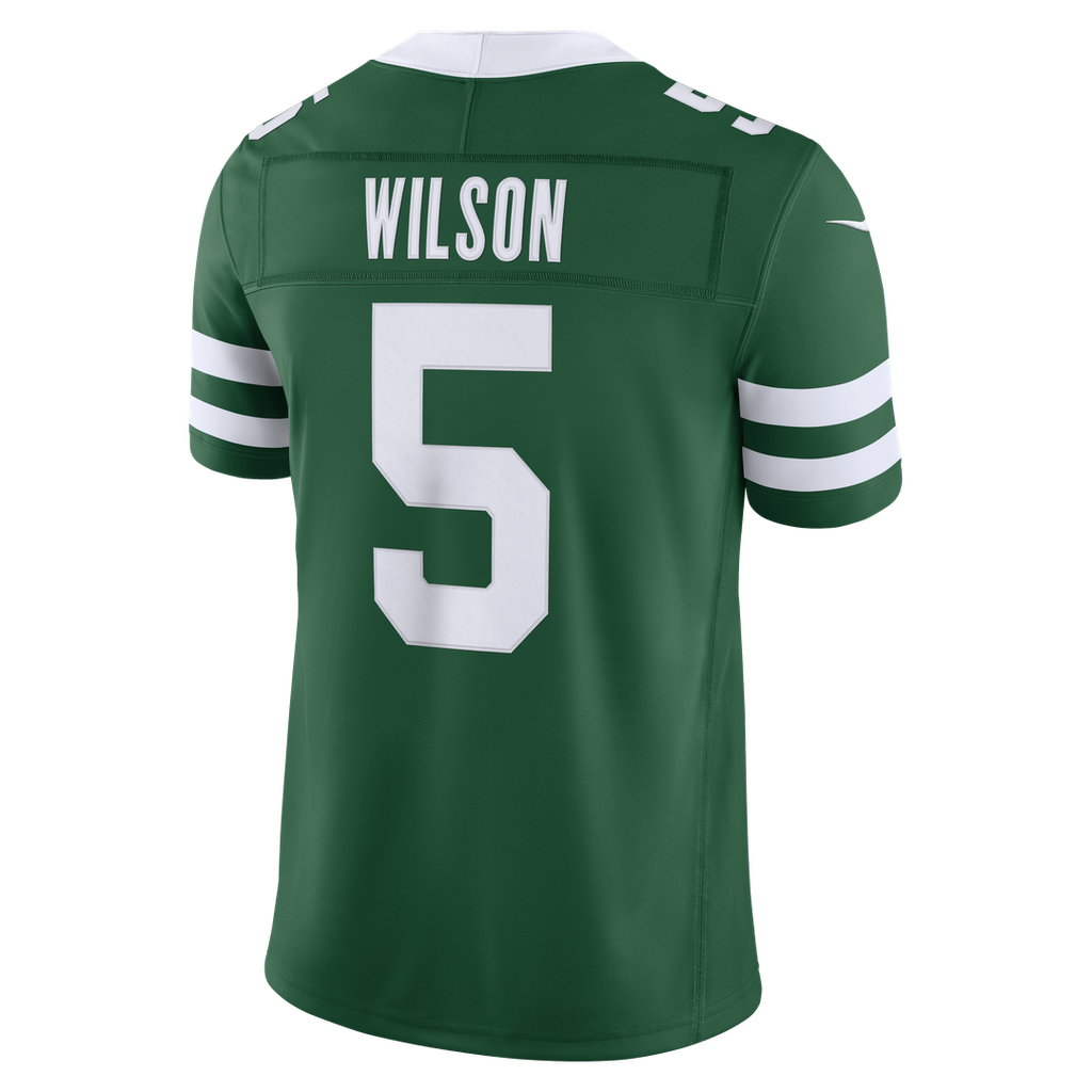 New York Jets Garrett Wilson Nike Team Vapor F.U.S.E. Stitched Limited Jersey - Legacy Green