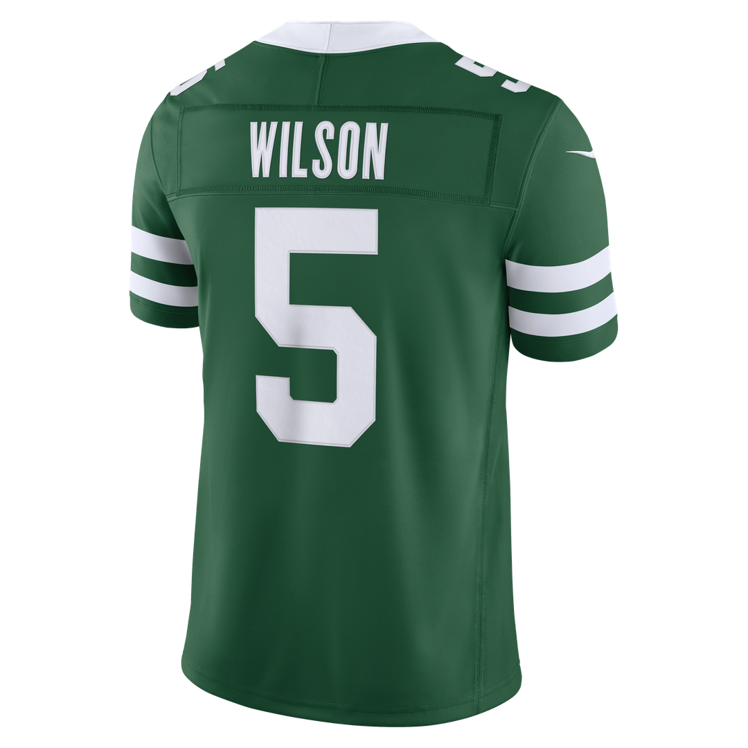 New York Jets Garrett Wilson Nike Team Vapor F.U.S.E. Stitched Limited Jersey - Legacy Green