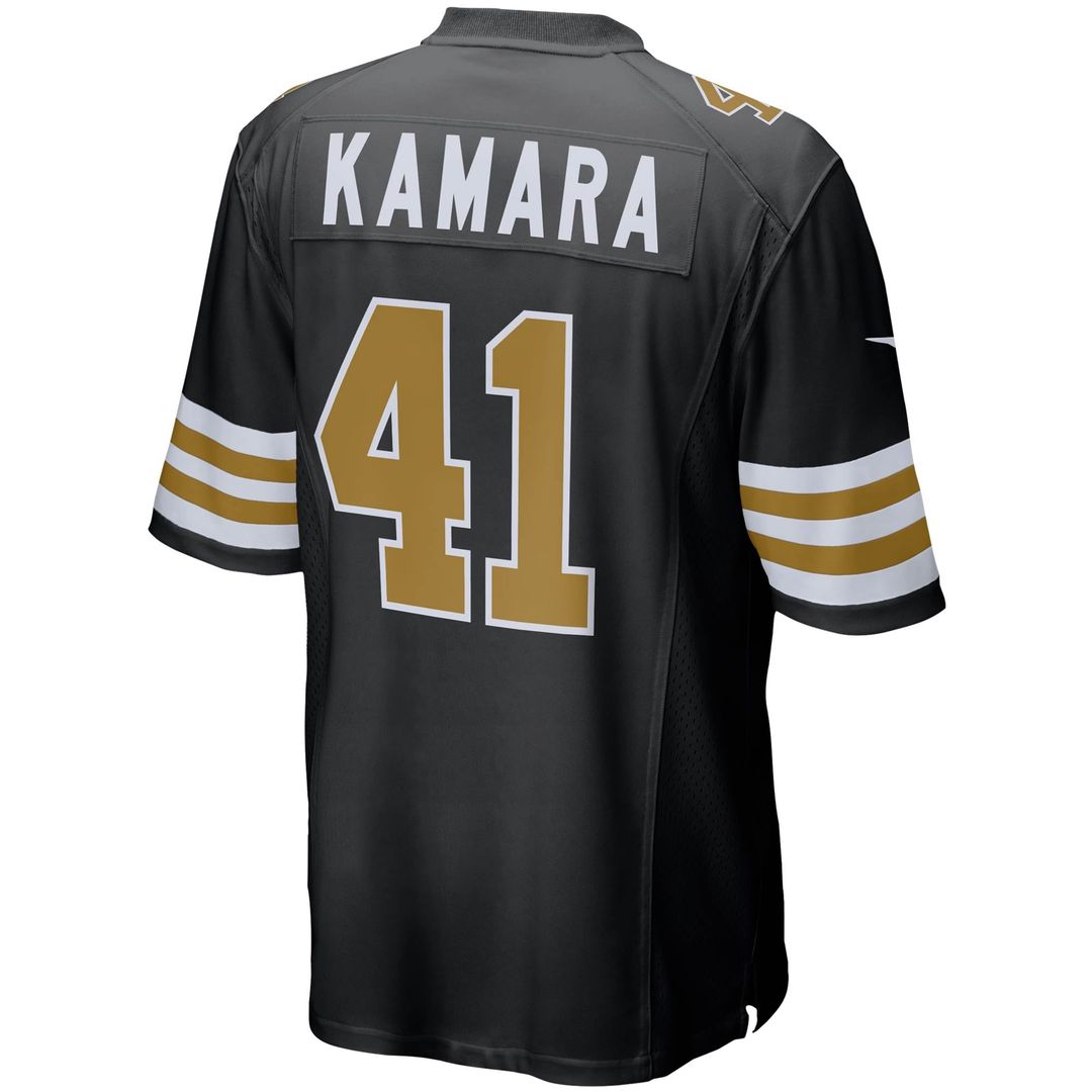 New Orleans Saints Alvin Kamara Nike Alternate Game Jersey - Black