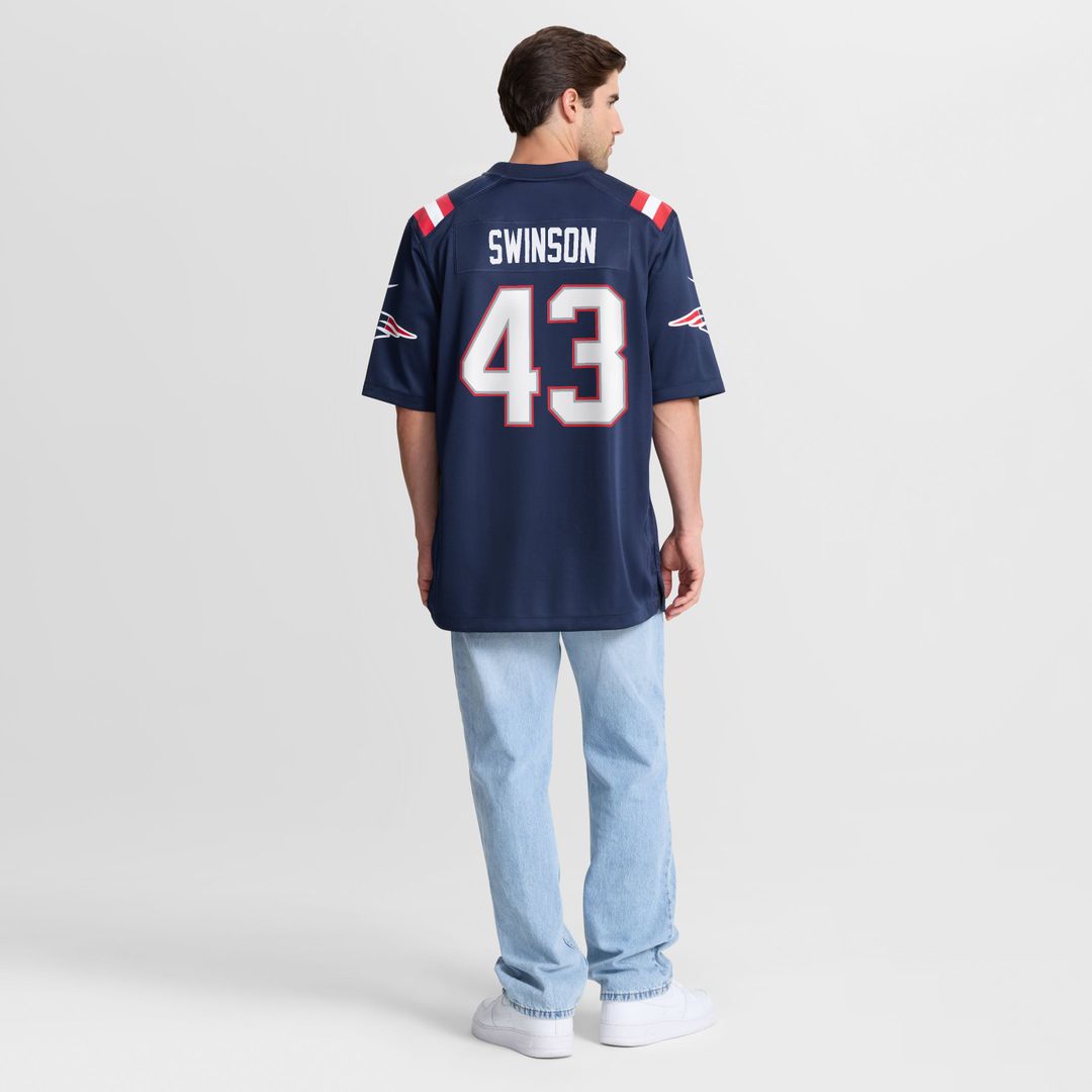 New England Patriots Bradyn Swinson Nike Team Game Jersey - Navy