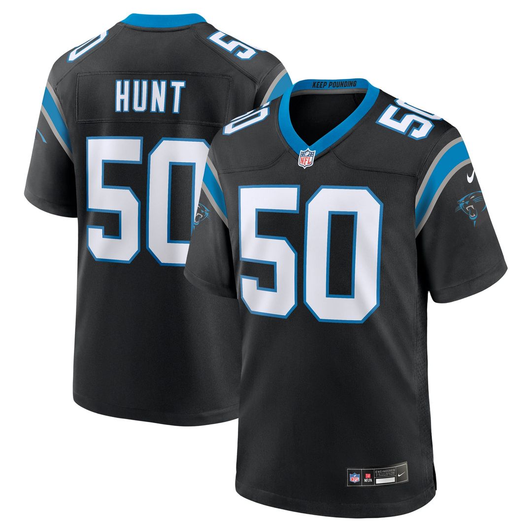 Carolina Panthers Robert Hunt Nike Game Jersey - Black