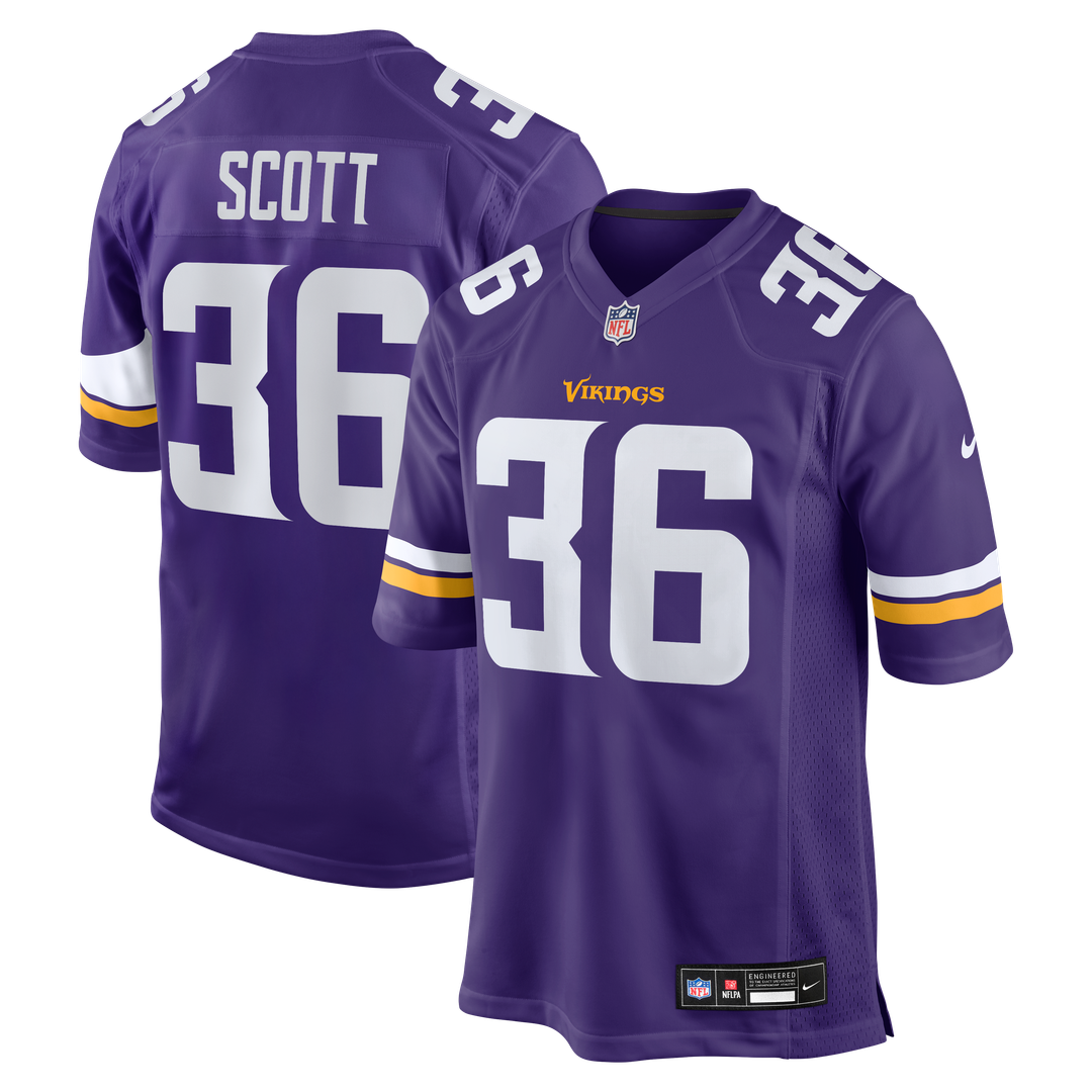 Minnesota Vikings Zavier Scott Nike Team Game Jersey - Purple