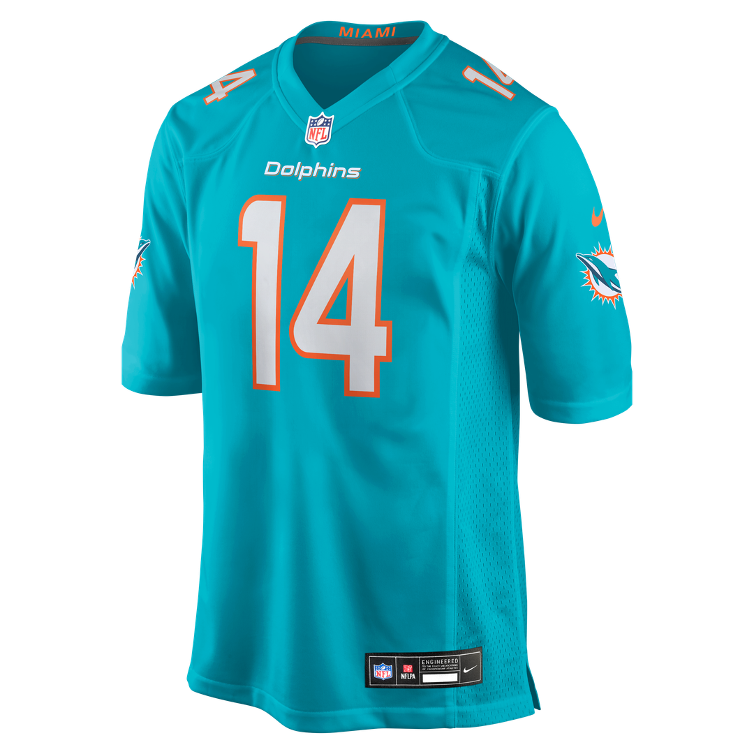 Miami Dolphins Quinn Ewers Nike Team Game Jersey - Aqua