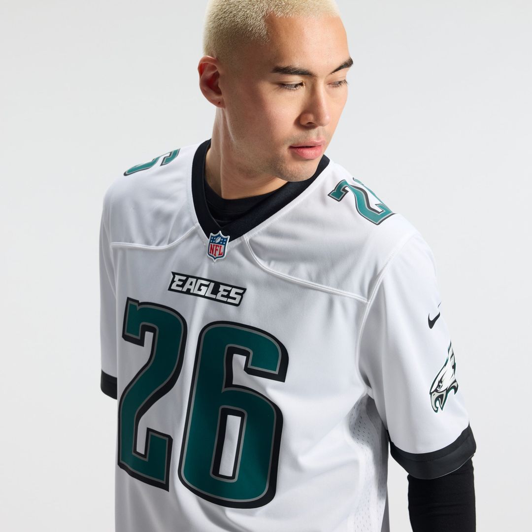 Philadelphia Eagles Saquon Barkley Nike Game Jersey - White