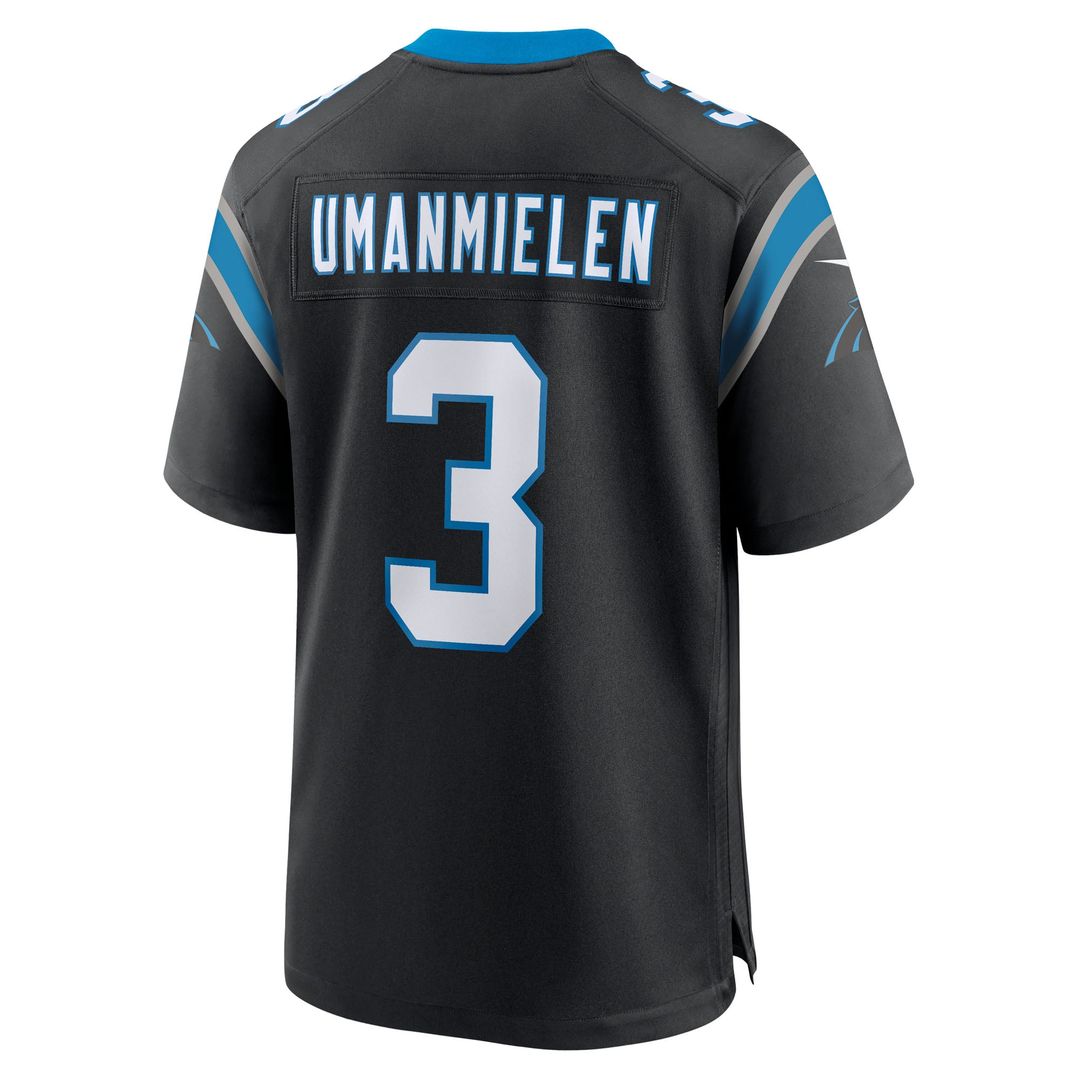 Carolina Panthers Princely Umanmielen Nike Team Game Jersey - Black