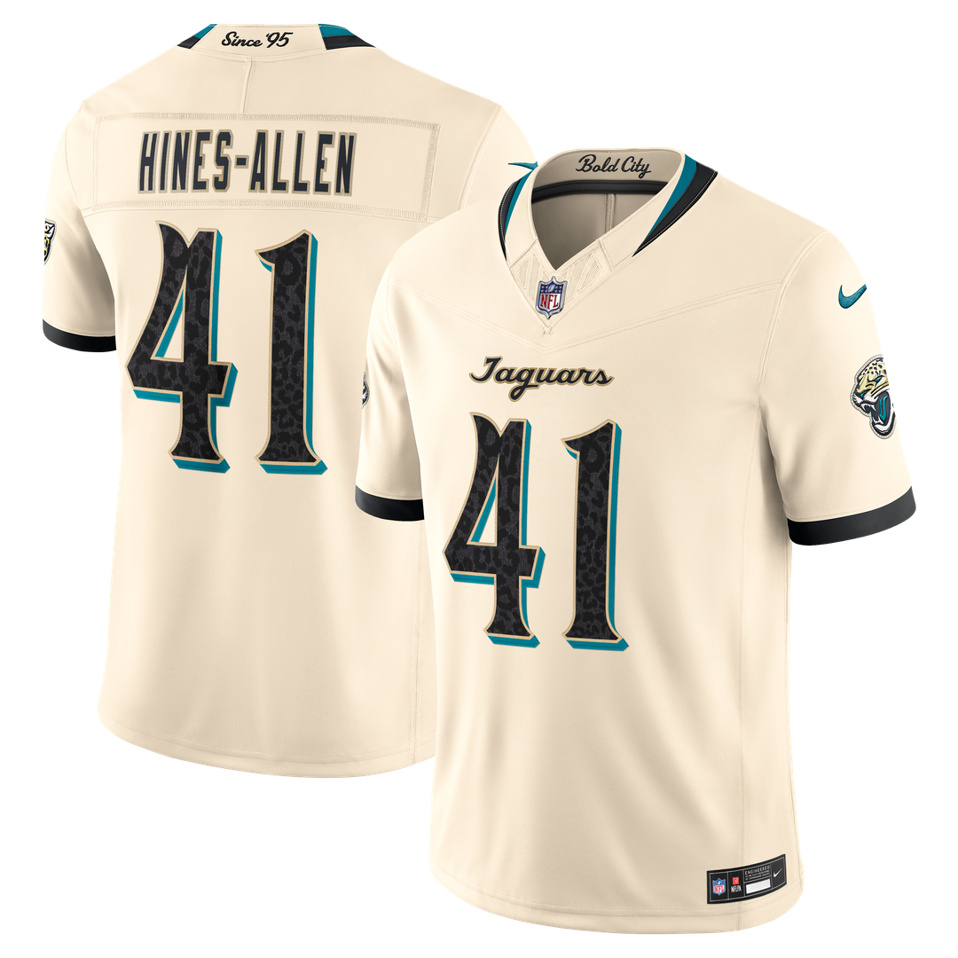 Jacksonville Jaguars Josh Hines-Allen Nike 2026 Rivalries Collection Stitched Limited Jersey - Natural