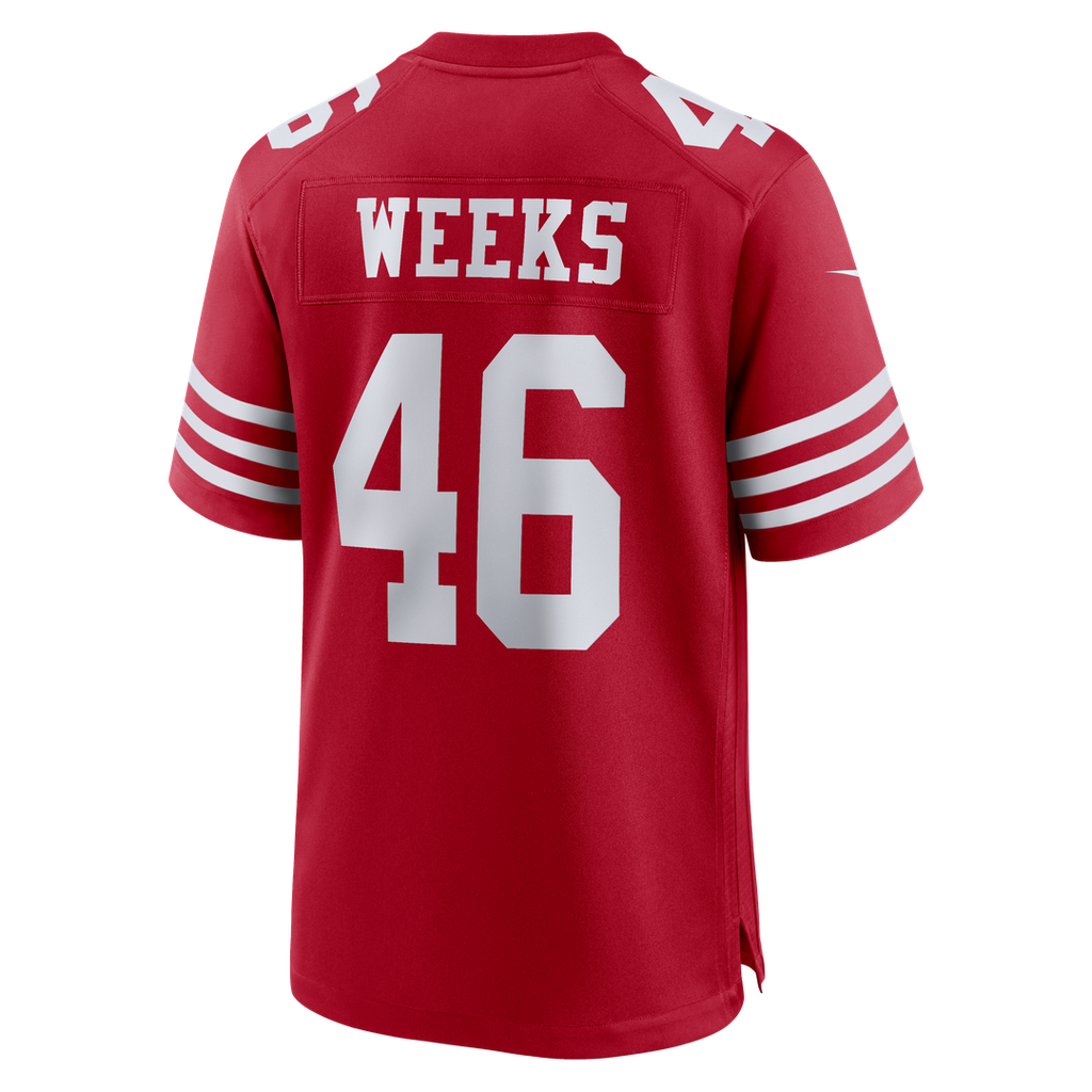 San Francisco 49ers Jon Weeks Nike Team Game Jersey - Scarlet