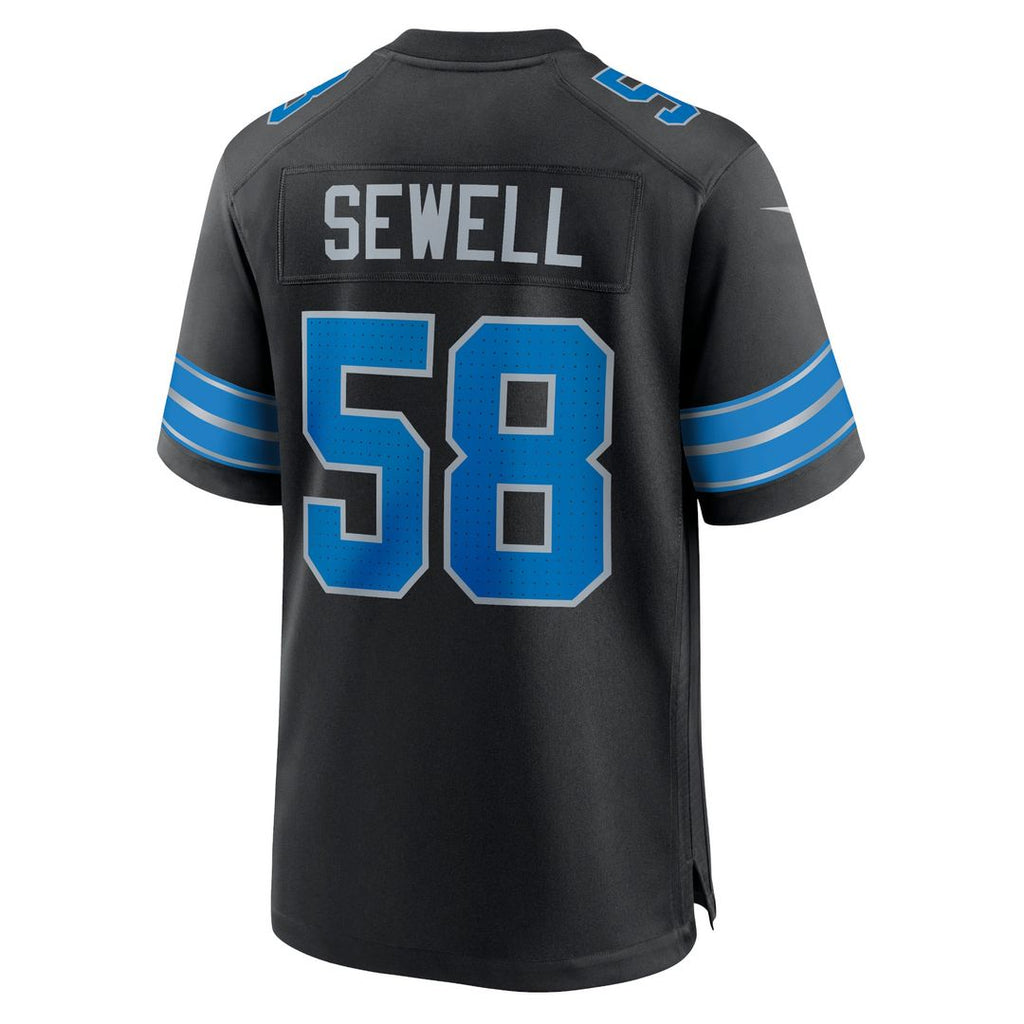 Detroit Lions Penei Sewell Nike 2nd Alternate Game Jersey - Black
