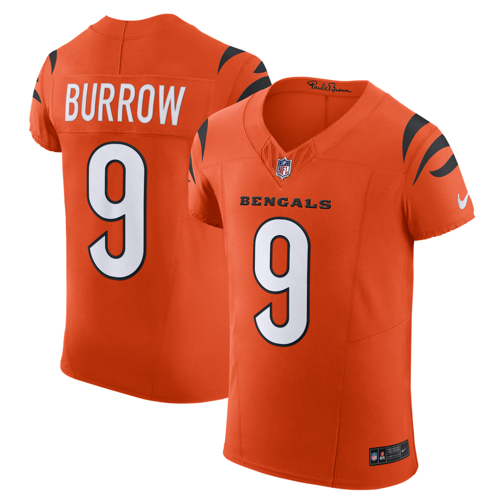 Cincinnati Bengals Joe Burrow Nike Team Vapor F.U.S.E. Elite Jersey - Orange