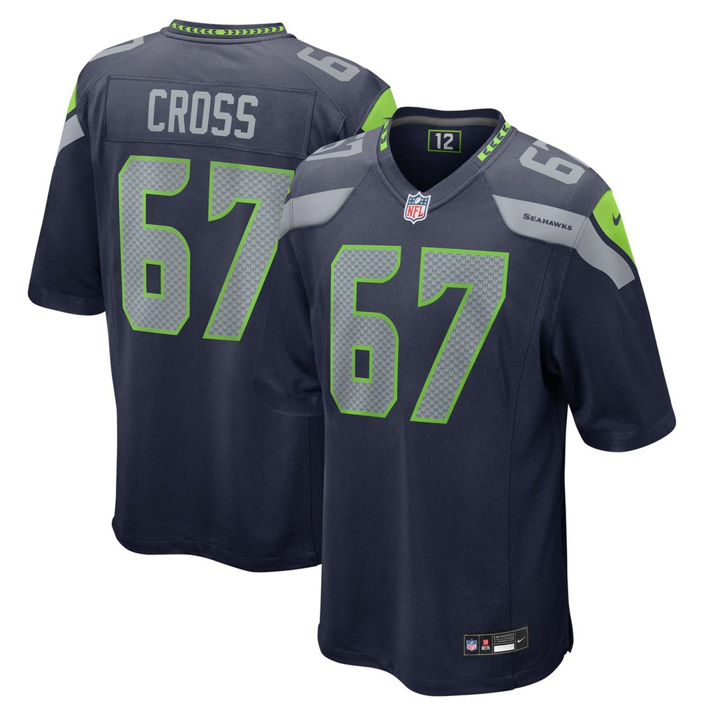 Seattle Seahawks Charles Cross Nike Game Jersey - College Navy
