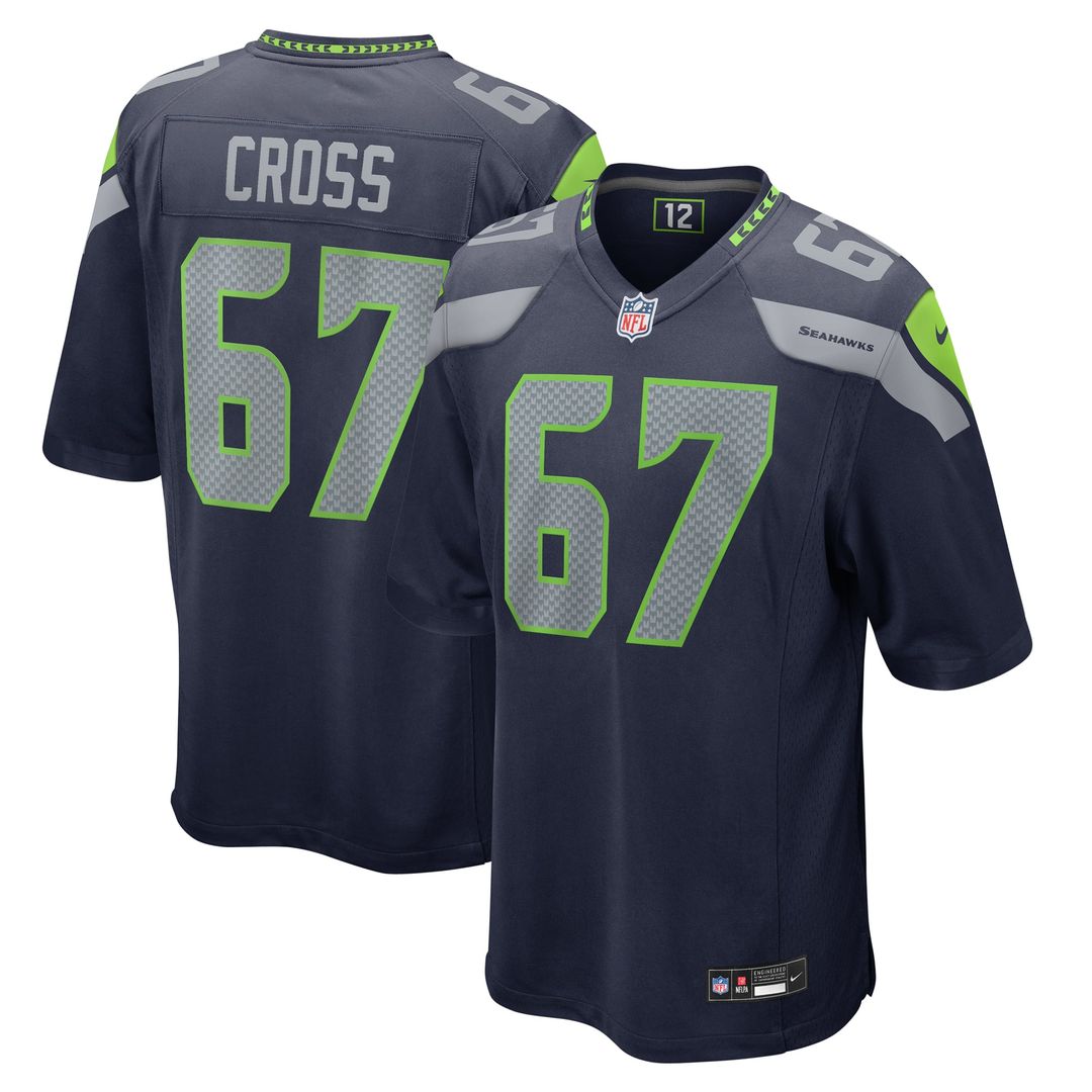 Seattle Seahawks Charles Cross Nike Game Jersey - College Navy