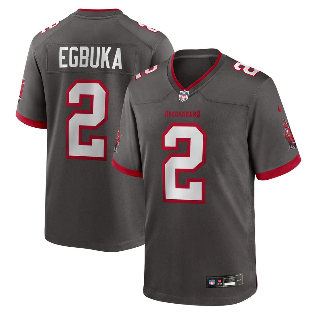Tampa Bay Buccaneers Emeka Egbuka Nike Alternate Game Player Jersey - Pewter