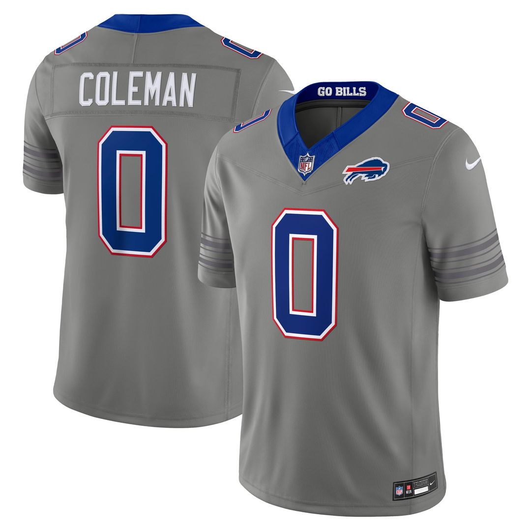 Buffalo Bills Keon Coleman Nike Nickel City Vapor F.U.S.E. Stitched Limited Jersey - Gray