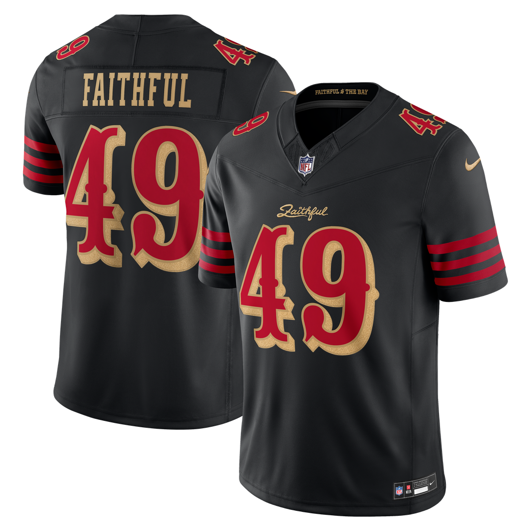 San Francisco 49ers The Faithful Nike Rivalries Collection Stitched Limited Jersey - Black
