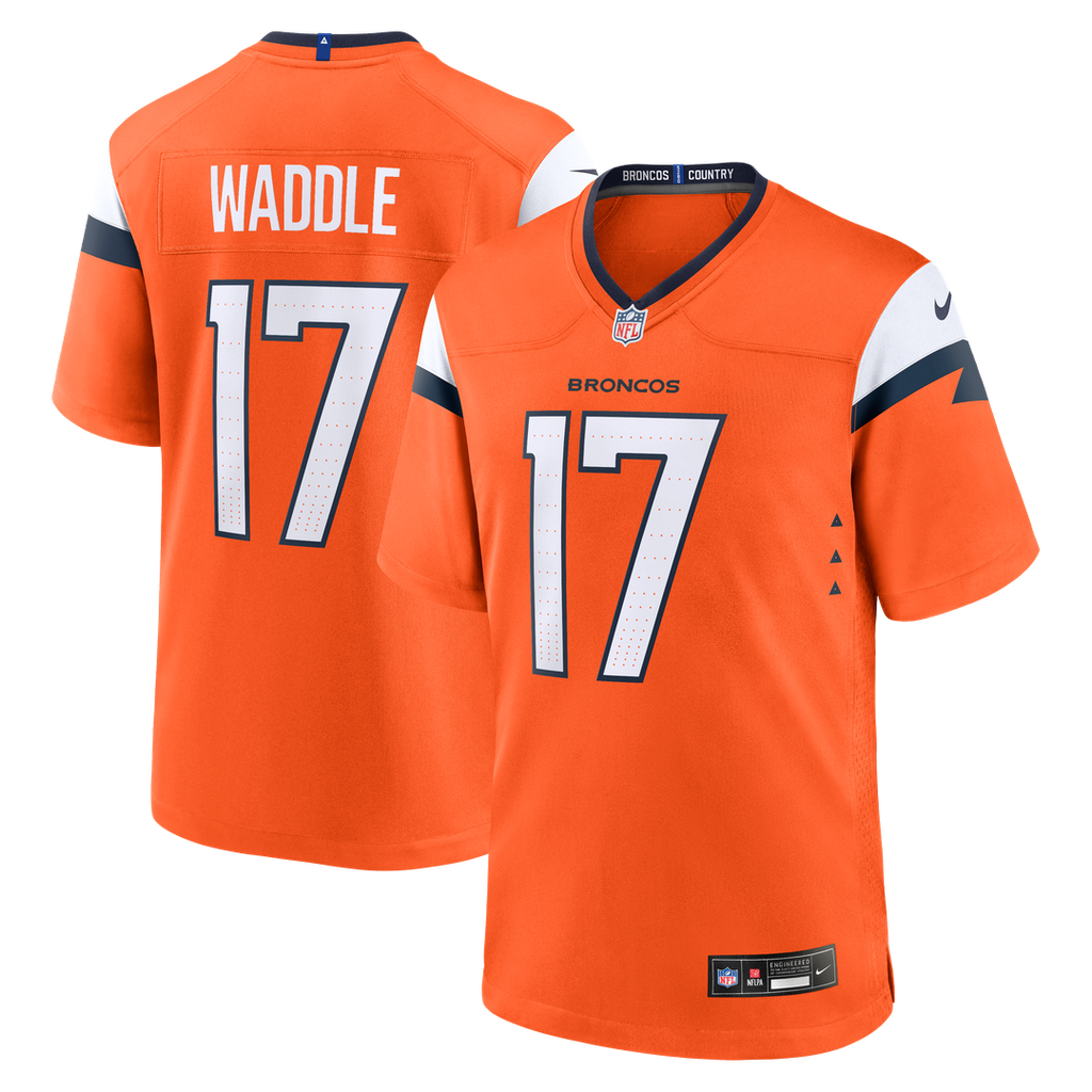 Denver Broncos Jaylen Waddle Nike Game Jersey - Orange
