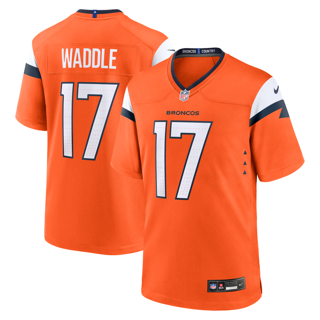 Denver Broncos Jaylen Waddle Nike Game Jersey - Orange