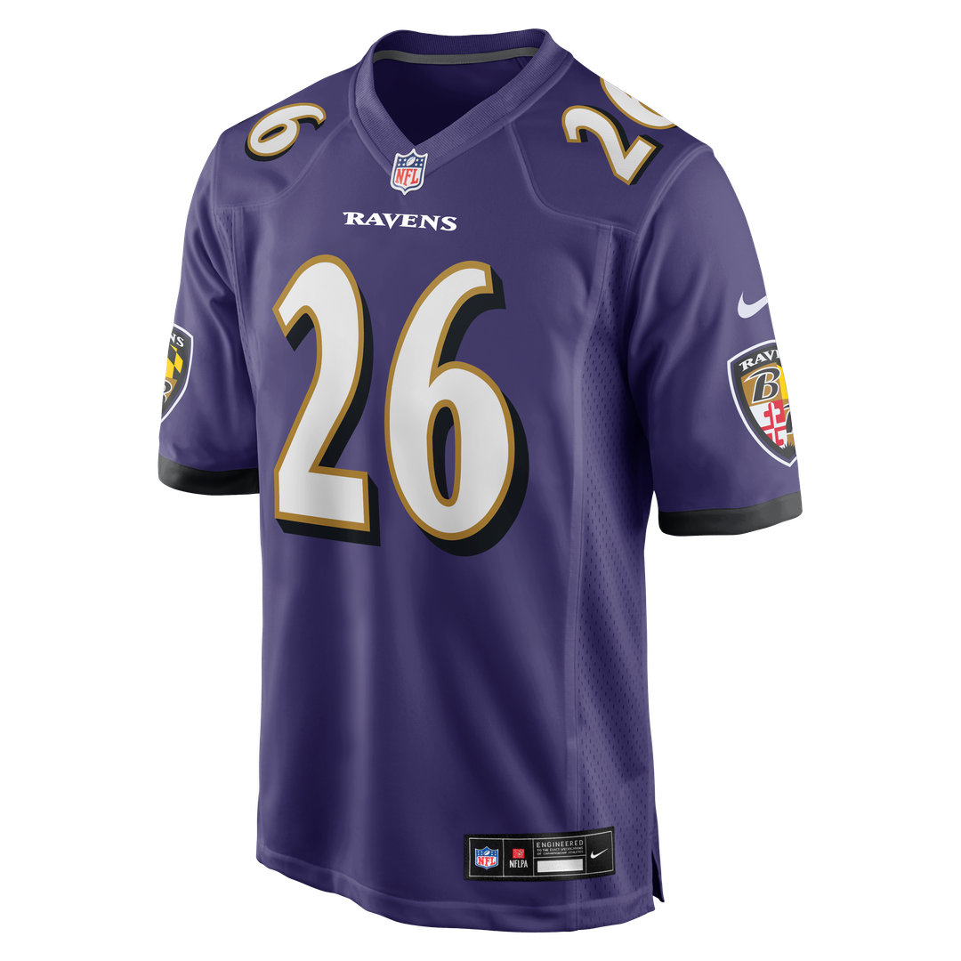Baltimore Ravens Rasheen Ali Nike Team Game Jersey - Purple