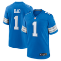 Detroit Lions Number 1 Dad Nike Game Jersey - Blue