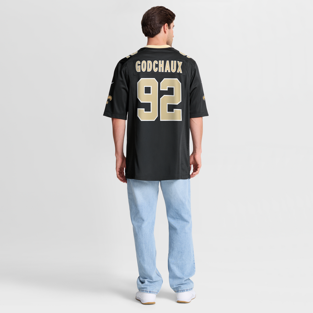 New Orleans Saints Davon Godchaux Nike Team Game Jersey - Black