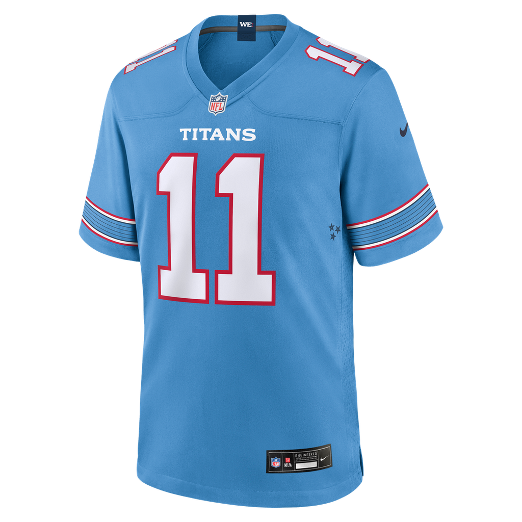 Tennessee Titans Jermaine Johnson II Nike Team Game Jersey - Light Blue