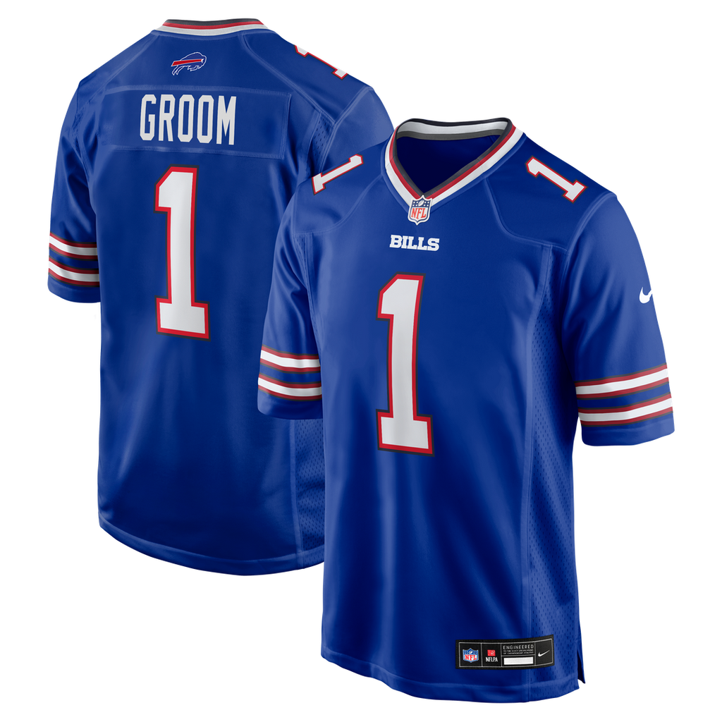 Buffalo Bills Number 1 Groom Nike Game Jersey - Royal